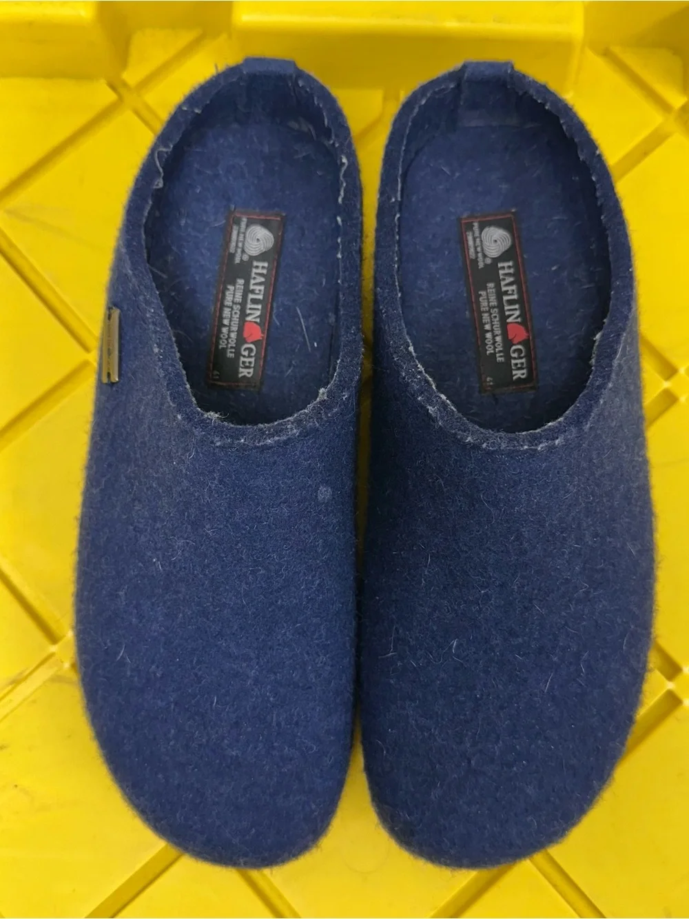 HAFLINGER UNISEX AT COMFY INDOOR OUTDOOR WOOL SLIPPERS Size 41 Mens 8 Women 10